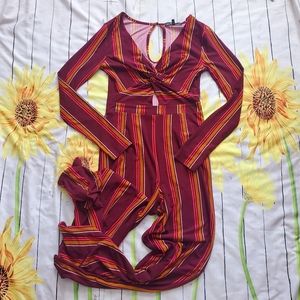 "Derek Heart" Long Sleeve Jumpsuit